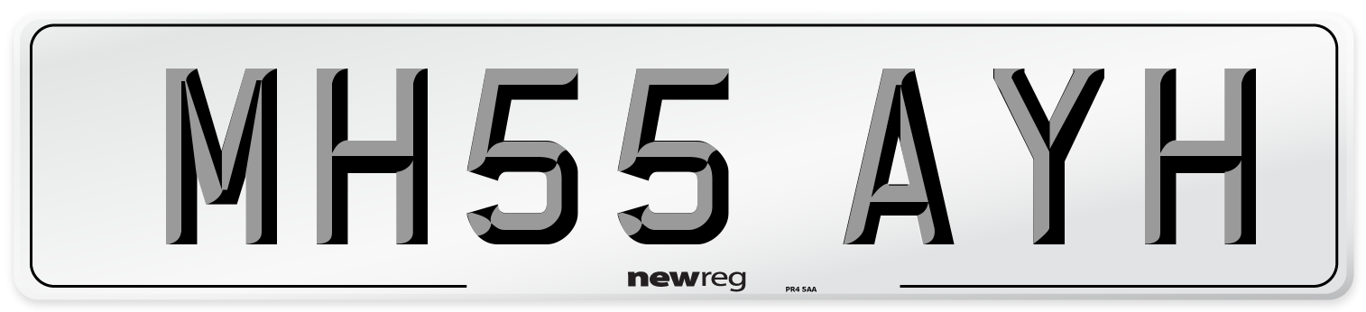 MH55 AYH Number Plate from New Reg
